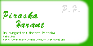 piroska harant business card